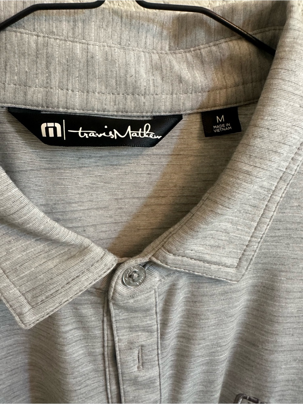 Travis Mathew Men's Heather Gray Polo Shirt